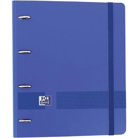 Oxford Europeanbinder + Live & Go A4+ con 4 anillas de 35 mm y recambio, Azul